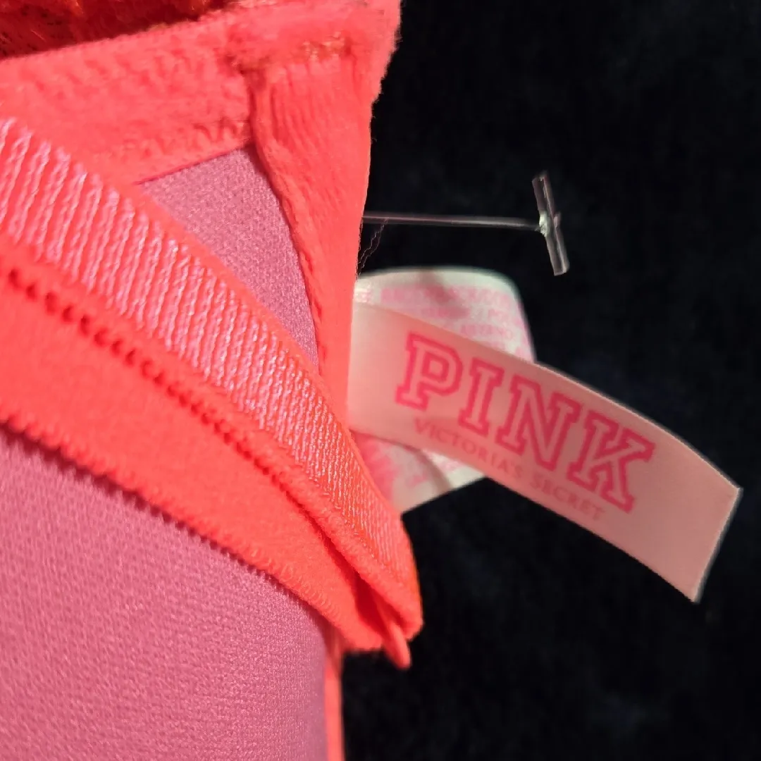 PINK Victoria's Secret Neon Lace Bralette - Image 6