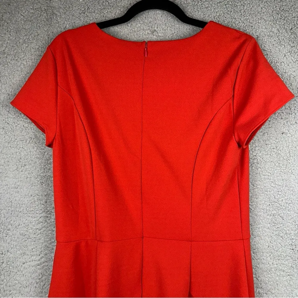 Banana Republic Dress Womens 8 Burnt Orange Pleated Cutout Neck Lined Sheath NEW - Image 7