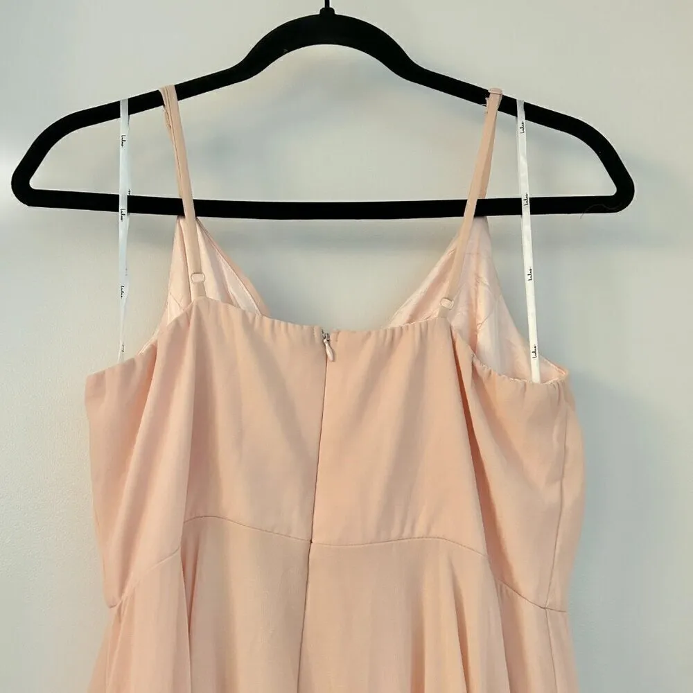Lulu's All About Love Blush Pink Maxi Dress Size L NWT - Image 8