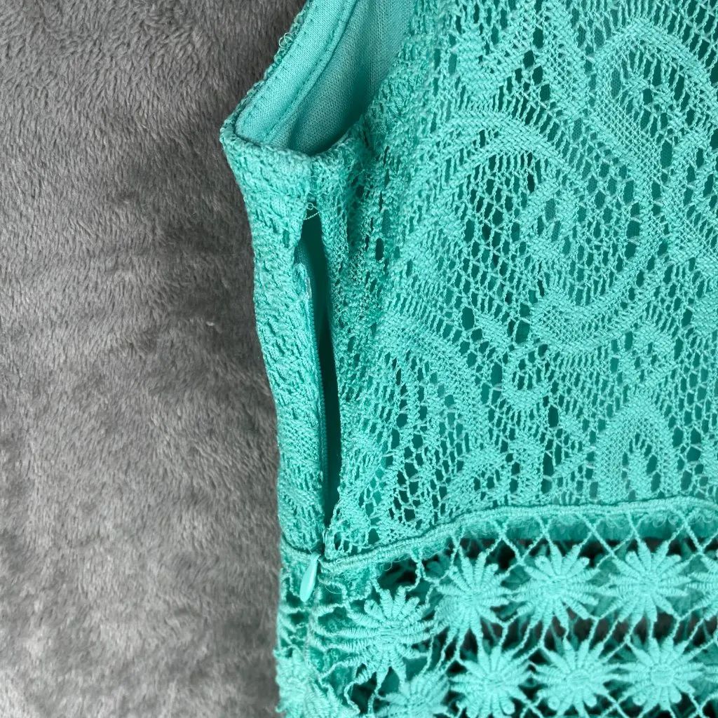 Bailey Blue Dress Women's XS/S Turquoise Lace Fit Flare Easter Church Party NWT - Image 7