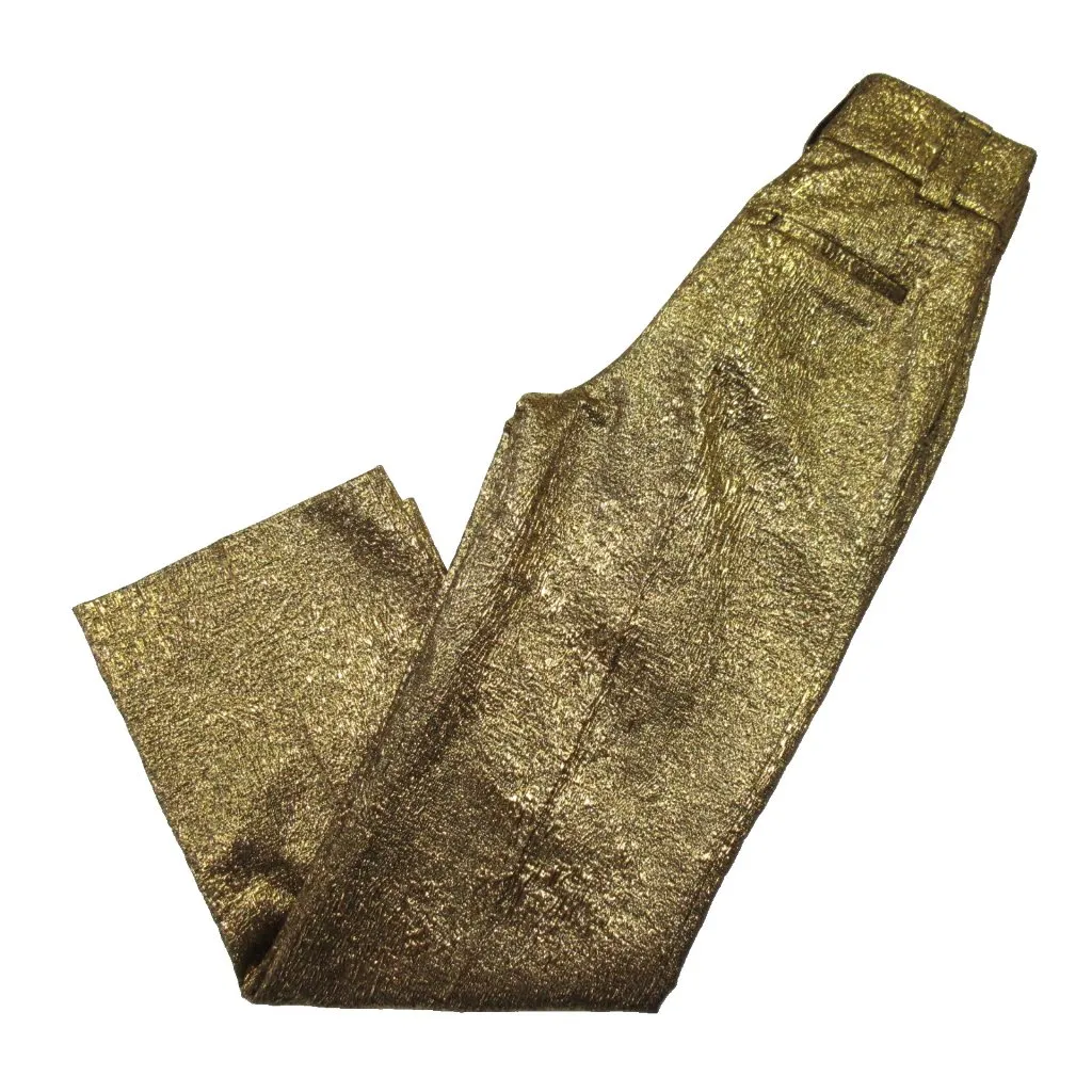 NWT Sezane Theophile Trouser in Royal Jacquard Gold Wide Leg Pants 34 / 2 - Image 9