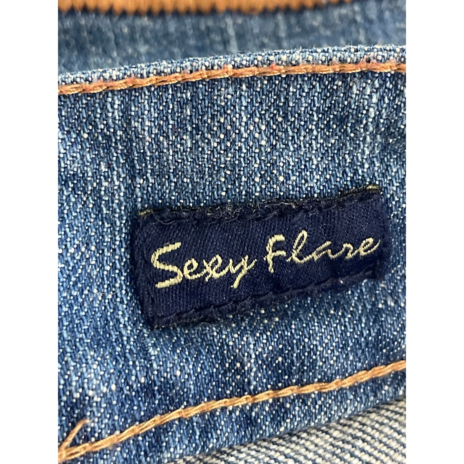 Seven7 Women's Blue Mid Rise High Waisted Bootcut Flare Denim Jeans Pants Sz 28 - Image 8