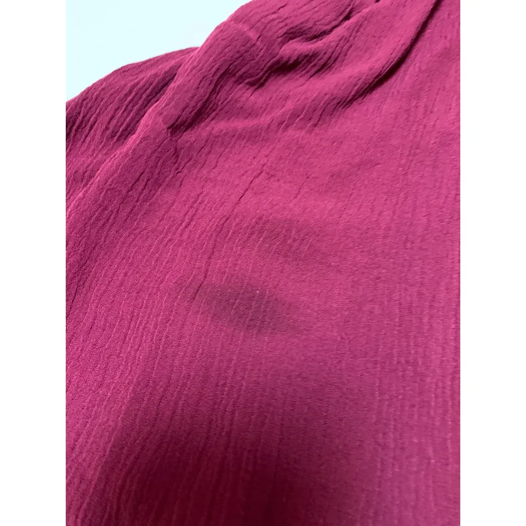 Ambiance Womens Burgundy Sleeveless Crochet Top 2XL Rayon & Cotton Blend Red Size undefined - Image 5