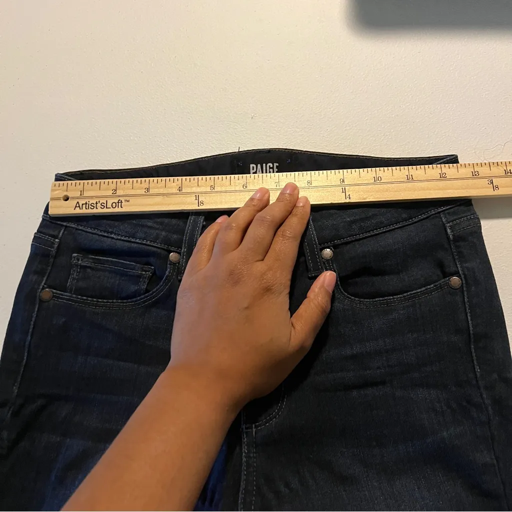 PAIGE Hoxton‎ Ultra Skinny Jean Stretch Dark Wash Denim Size 25 - Image 13