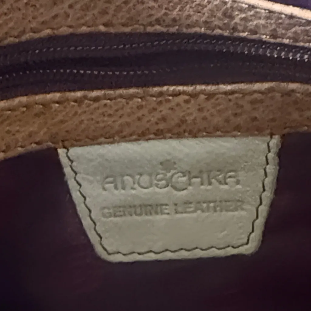 Anuschka Hand Painted Leather Bag Brown - Image 8