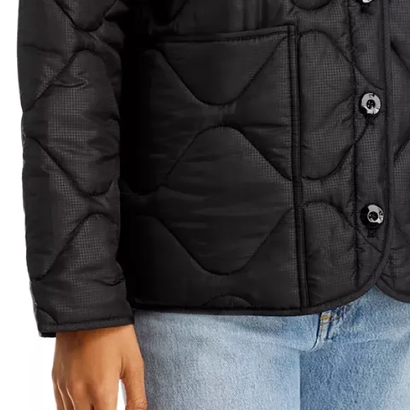 Anine Bing Andy Quilted Jacket in Black - Image 3