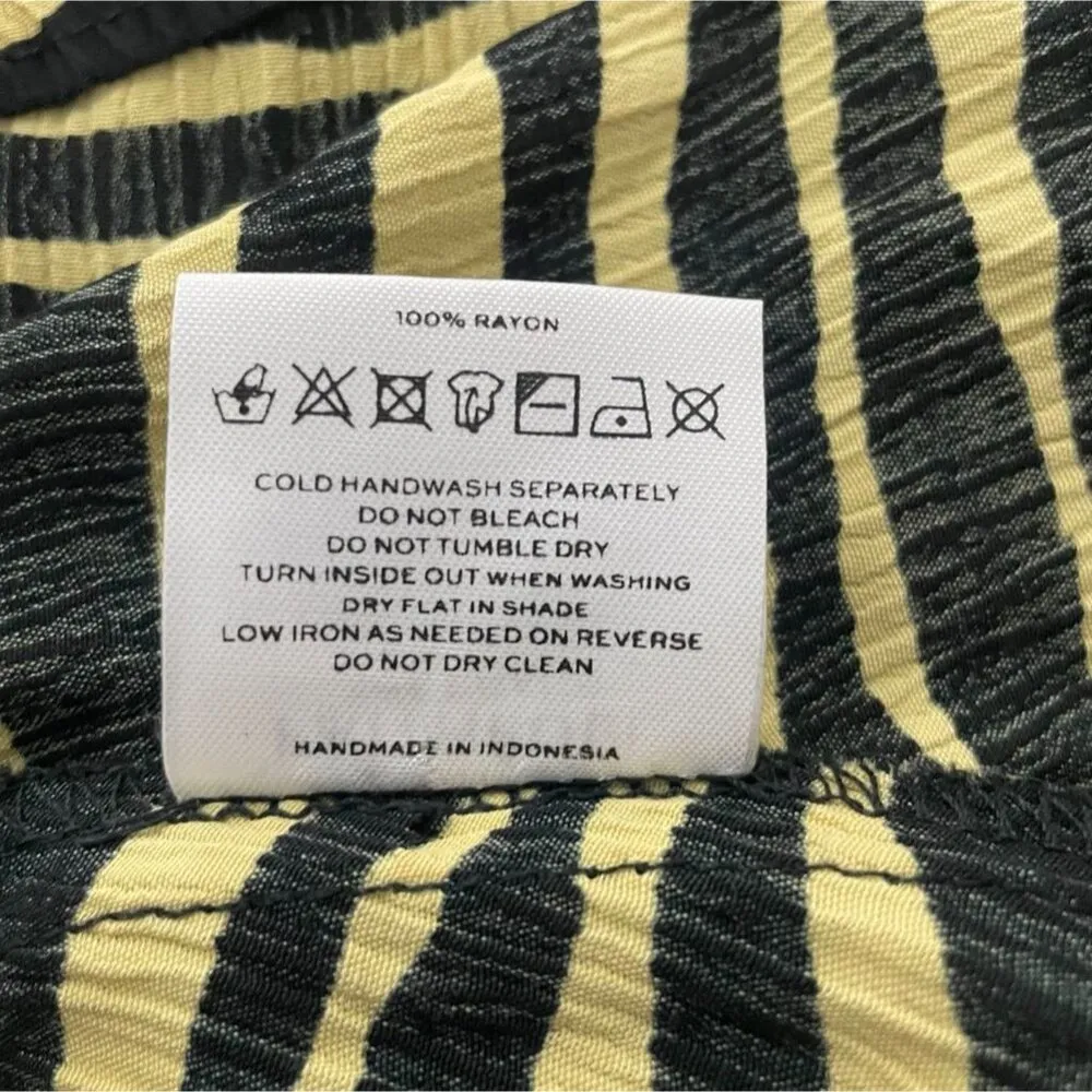 Faithfull The Brand Size 6  Ilia Dress in Pale Yellow Amaia Zebra - Image 10