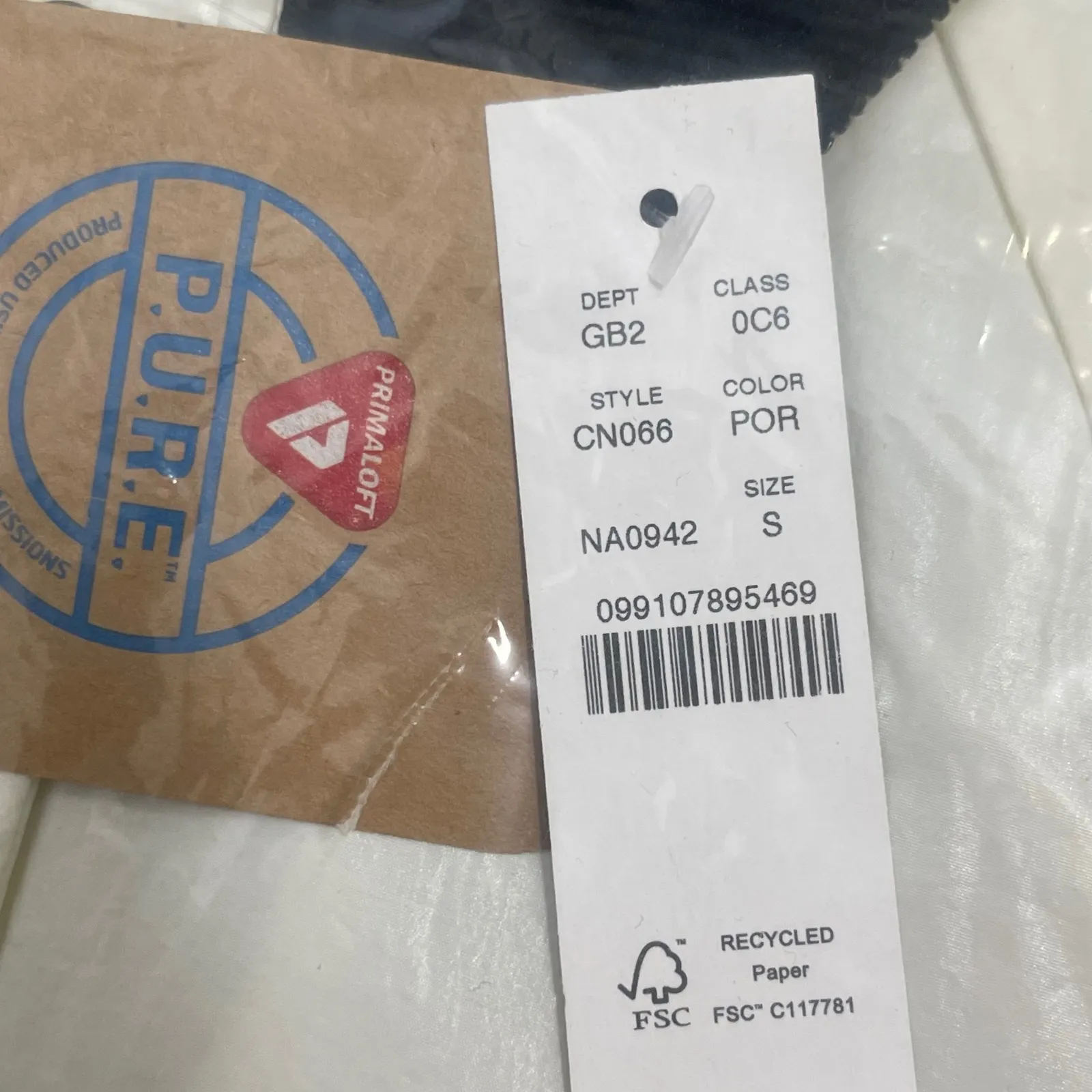 J.CREW Puffer Barn Jacket with PrimaLoft Small Cream Ivory NEW Quilted Winter Black - Image 9