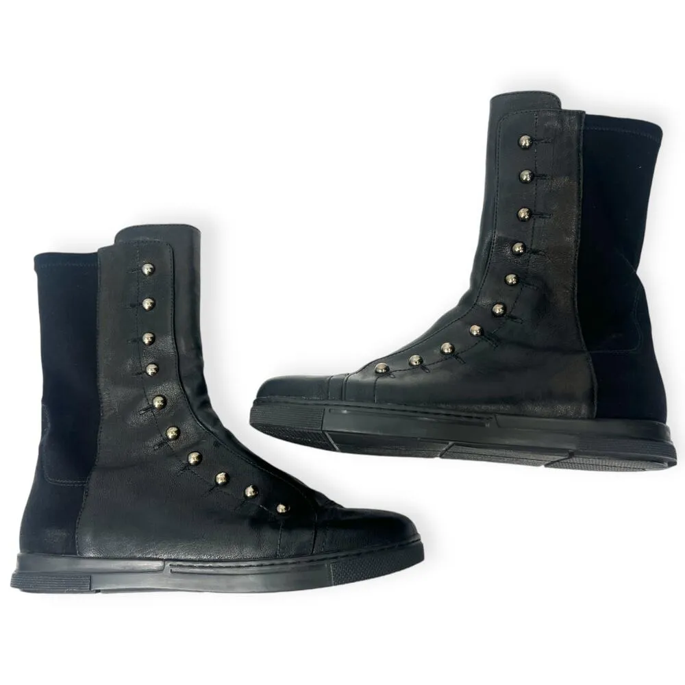 Stuart Weitzman  | 9.5 / 40 | Boxer Boots Leather Sneaker Sock Pull On - Image 2
