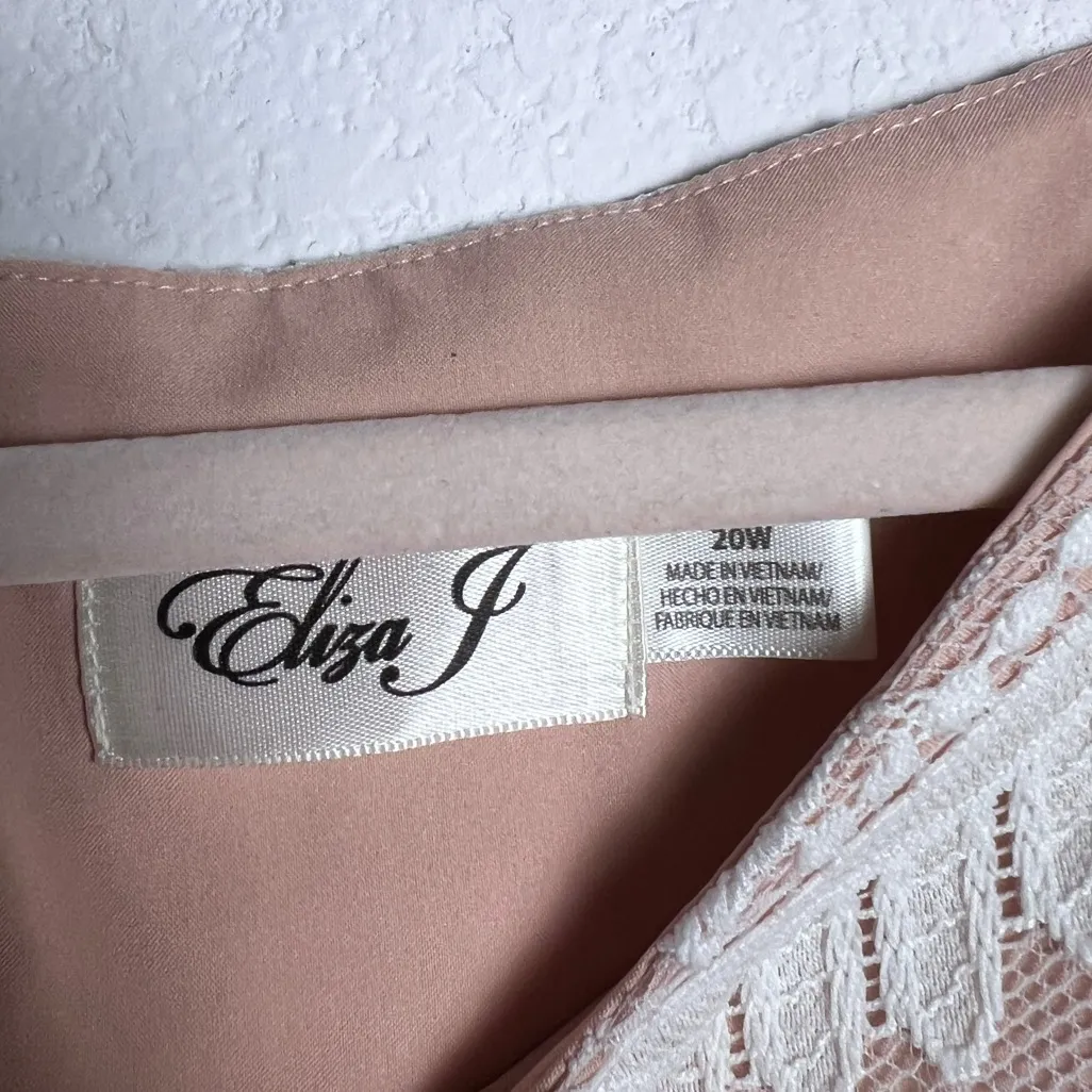 Eliza J Ivory‎ Floral Lace Shift Dress 20W Mini Cocktail Party Wedding Guest - Image 10