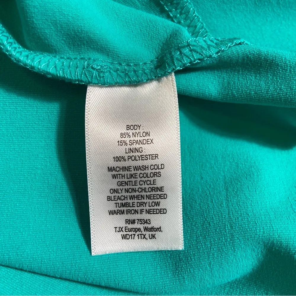 Cynthia Rowley Aquamarine Fitted Nylon Sleeveless Dress L Large - Image 11