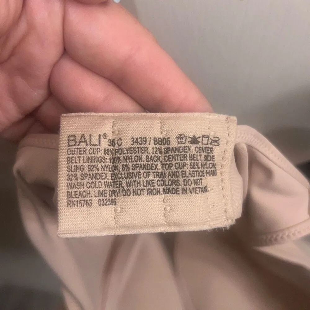 ✨Bali Women's One Smooth U Ultra Light Illusion Neckline Underwire Sz 36C Bra✨ - Image 8