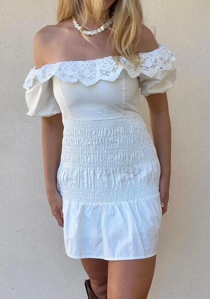 Cottagecore Astr the Label lace dress White - Image 2