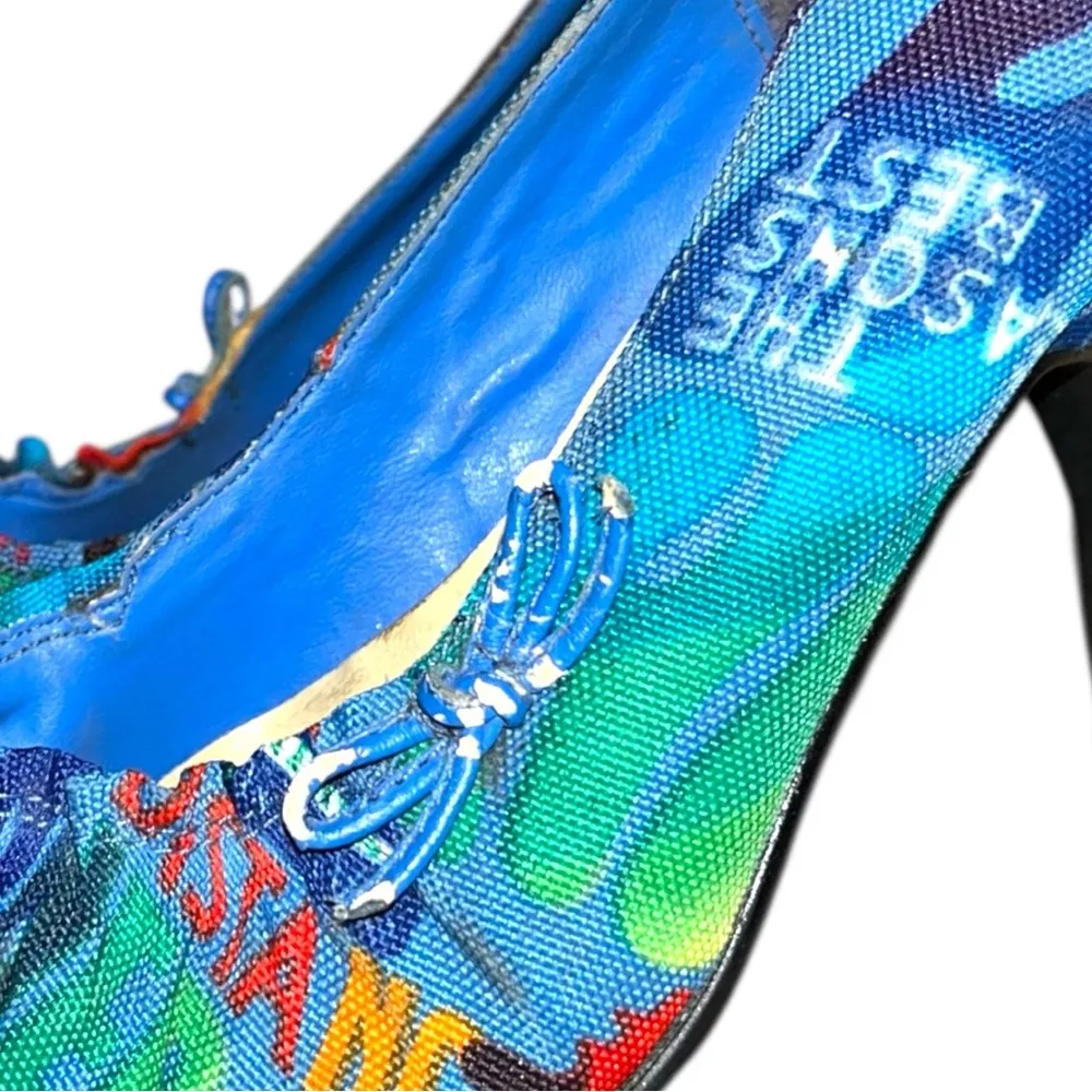 Vintage 80’s Anne Michelle Colorful Women's funky heels! 3.5” heels - Image 6