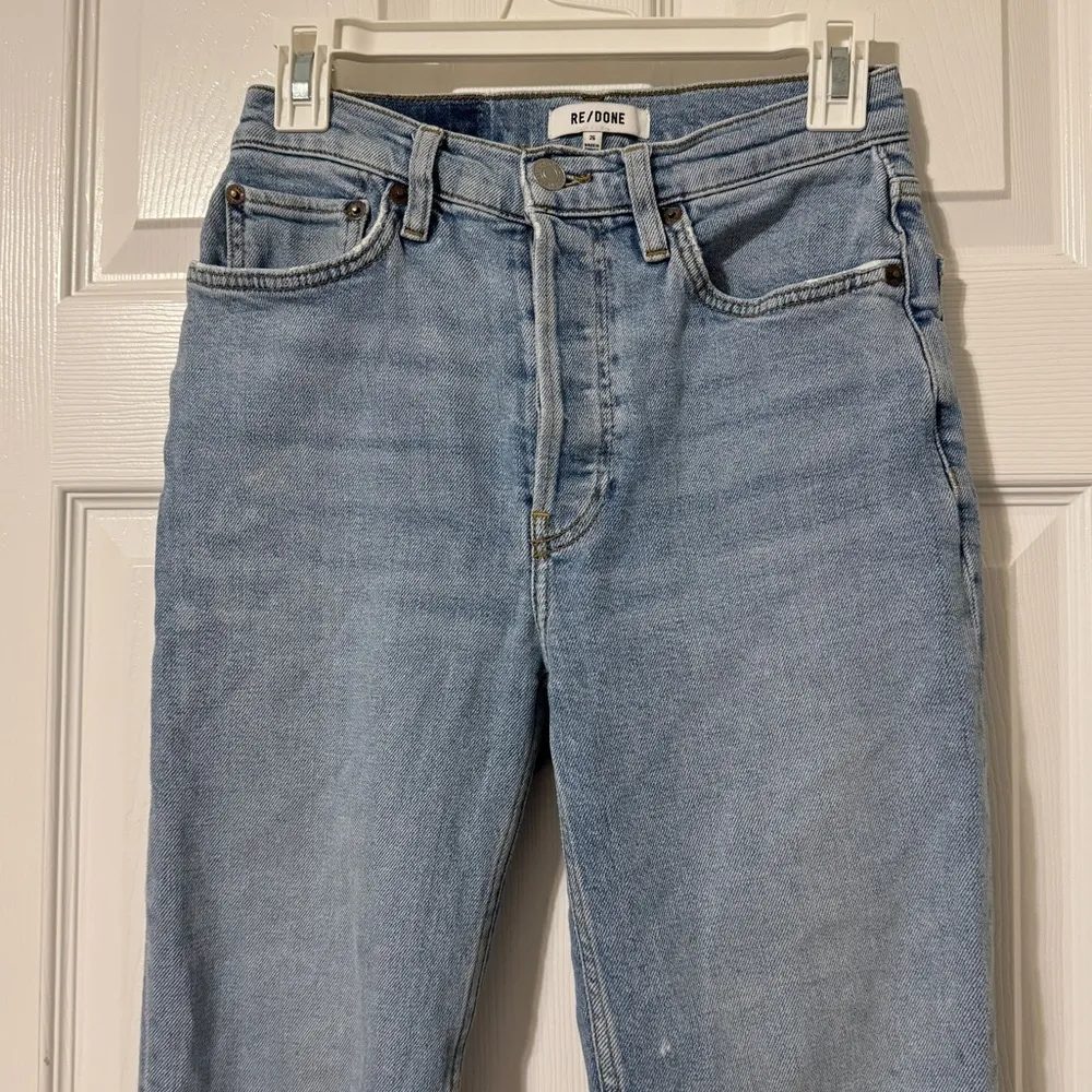 RE/DONE 90s High Rise Ankle Crop Jeans Size 26 Button Fly Denim Jean - Image 4