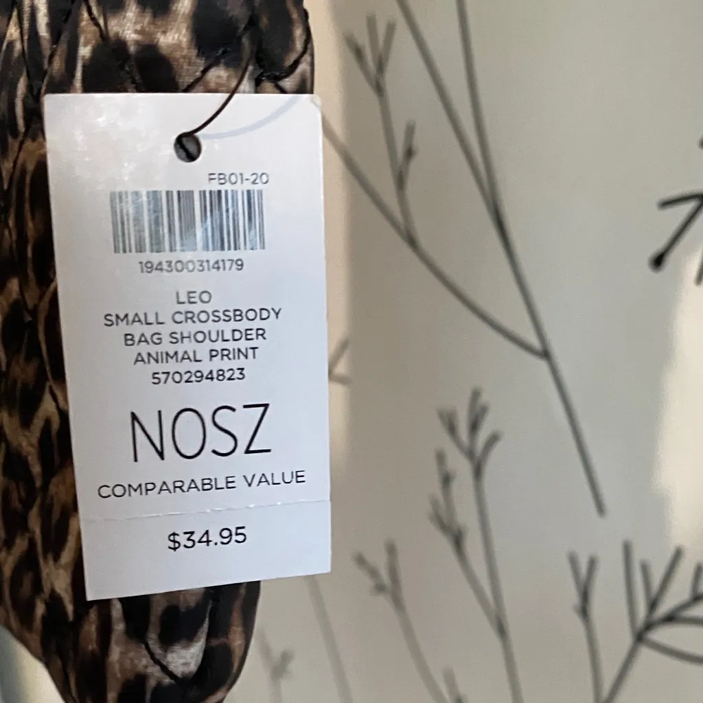 Chico's  Leopard Print Bag with Black Strap - Image 3