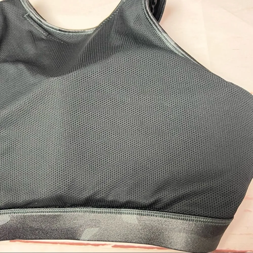 Nike Women’s Black Camo Athletic Sporty Racerback Bra Sz L - Image 6
