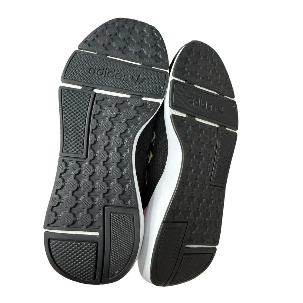 Adidas Athletic Sneakers Women 6 Black Pink Leopard Swift Run 22 Gym Running - Image 4