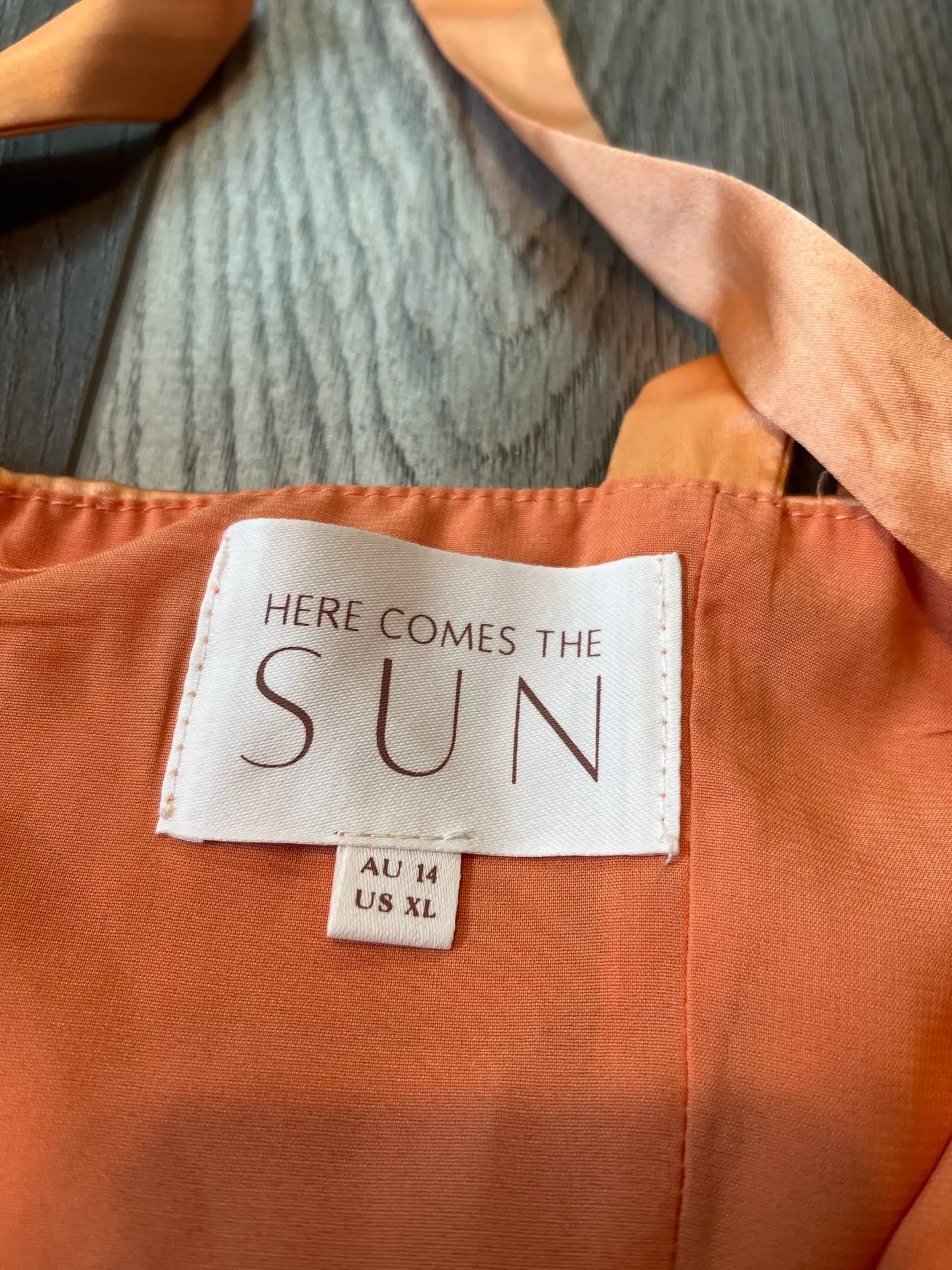 Hello Molly Define Luxury Satin Maxi Dress in Peach - Image 8