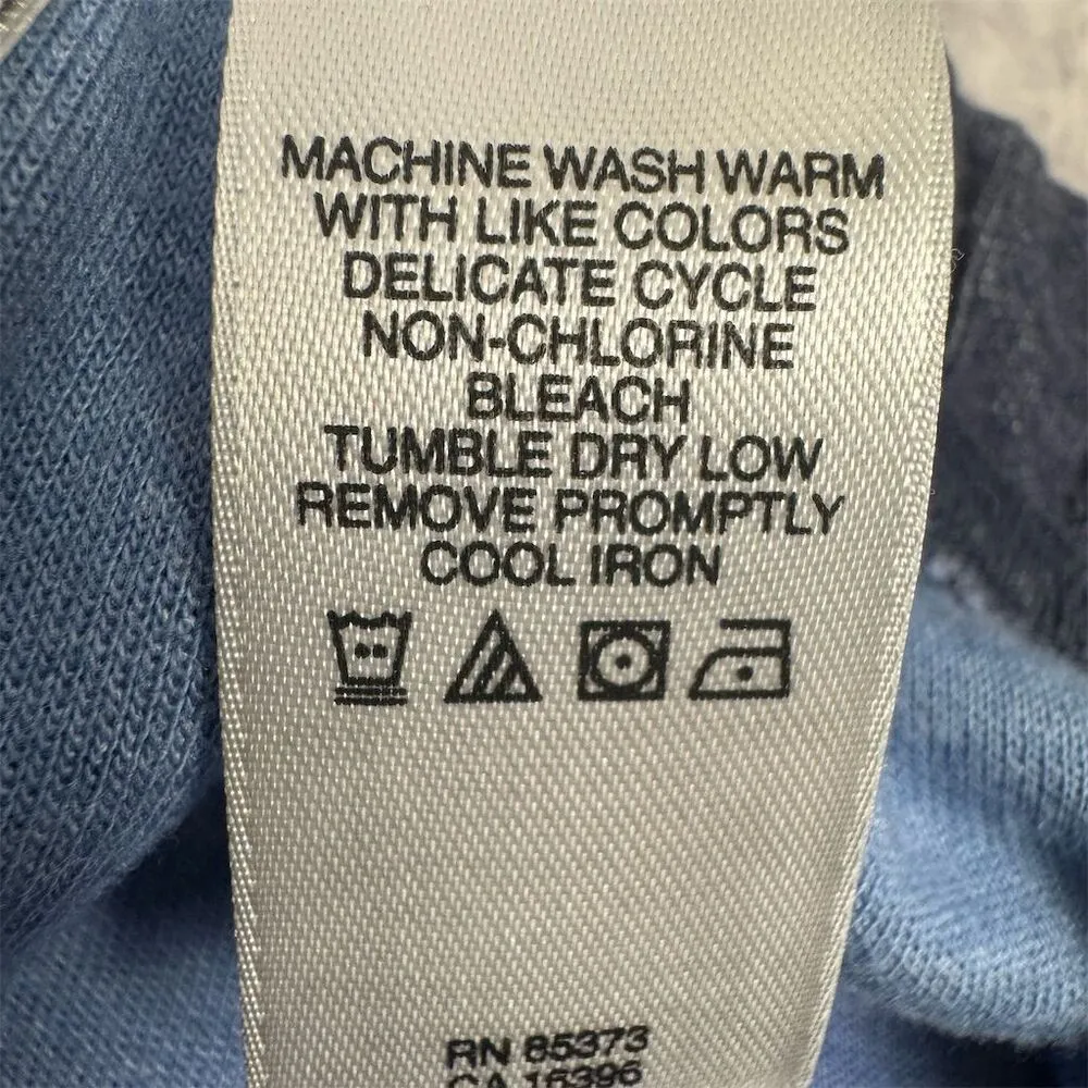 Liz Claiborne Villager Petite Blue Knee Length Pencil Skirt Size M Casual - Image 10