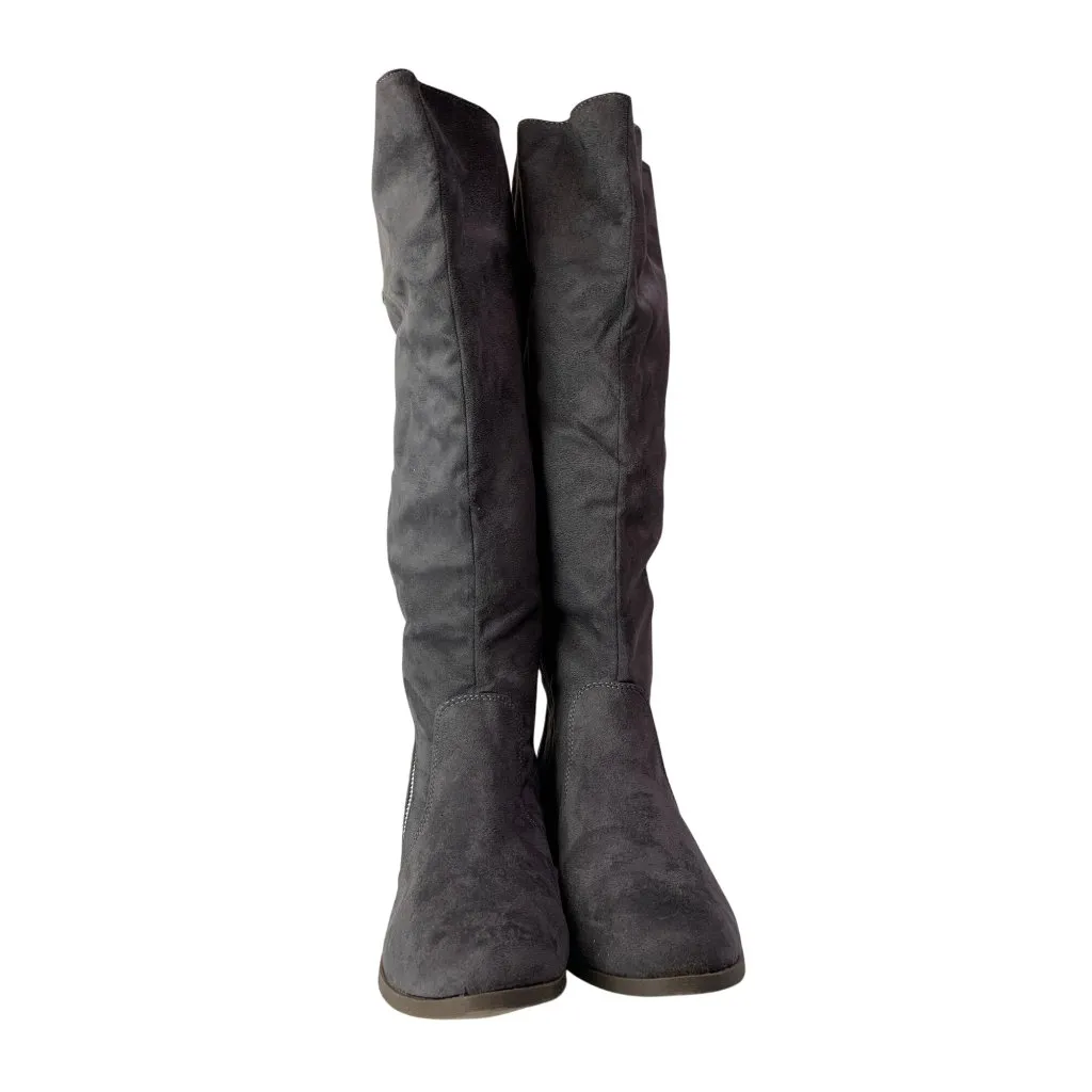 JG Women’s  Brown Gray Low Heel Knee High Boot Size 10 - Image 4