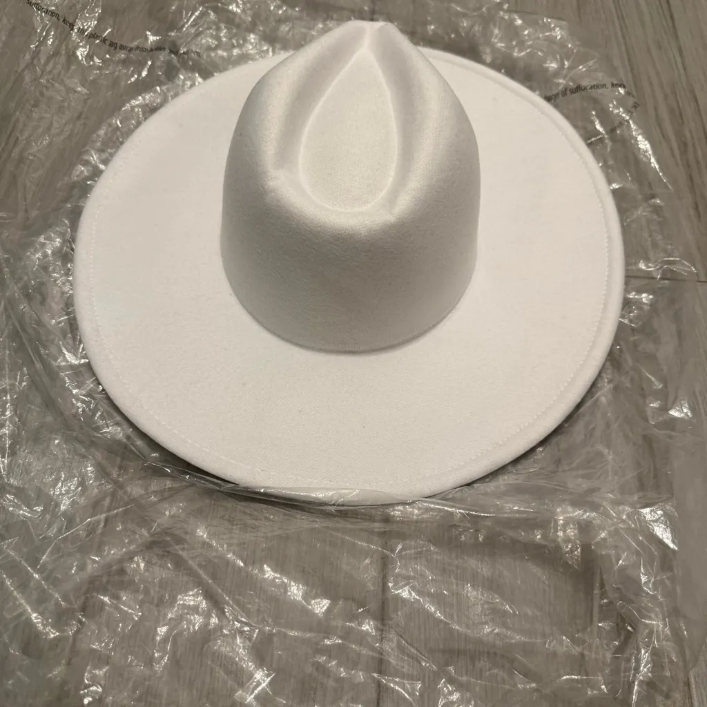 Wide Brim Rancher Hat White - Image 3