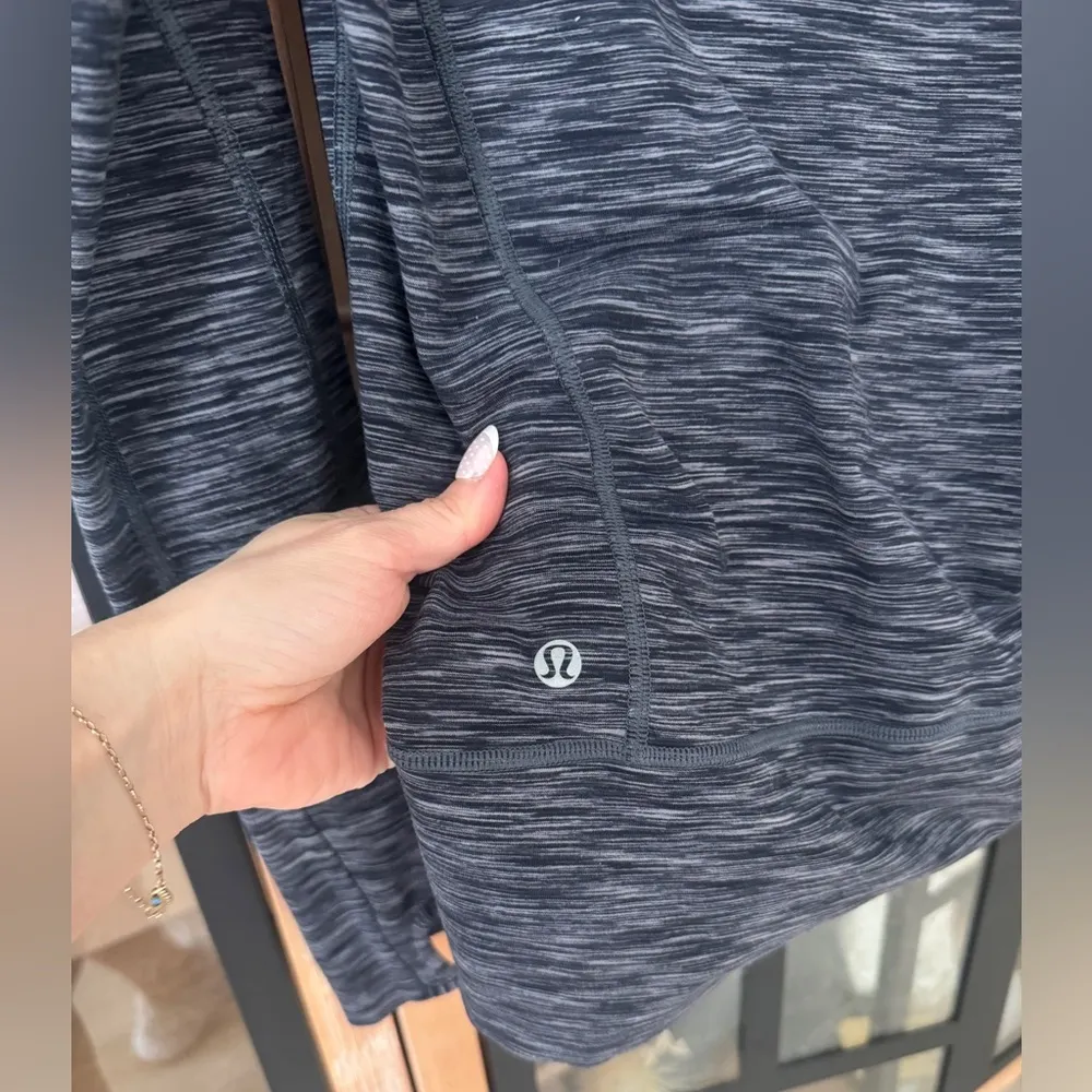 Lululemon Stride Jacket hoodie full zipper up Wren Space Dye heathered charcoal - Image 10