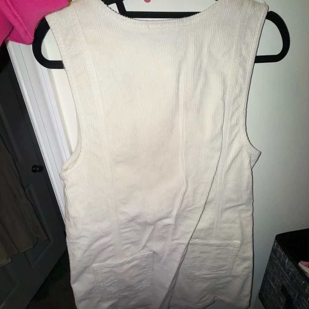 American Eagle  Outfitters Cream Button-Down Dress - Image 5