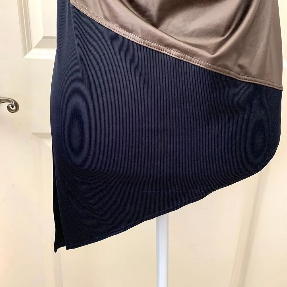 3/$15 NEW Koral Asymmetric Colorblock Ribbed Tank Top in Brown/Black - Image 7