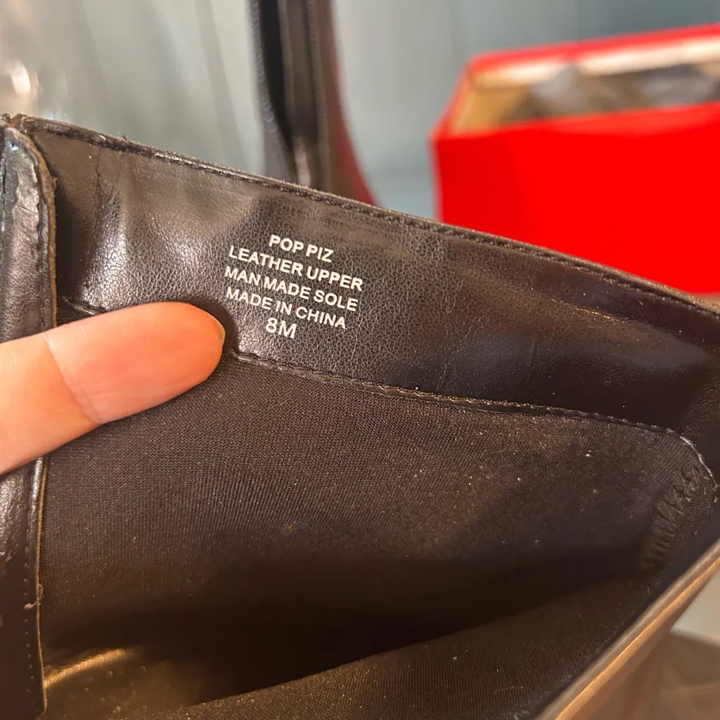 (New) Aerosoles Black Leather Mini Heel Boots | Women’s Size 8 POP PIZ - Image 11