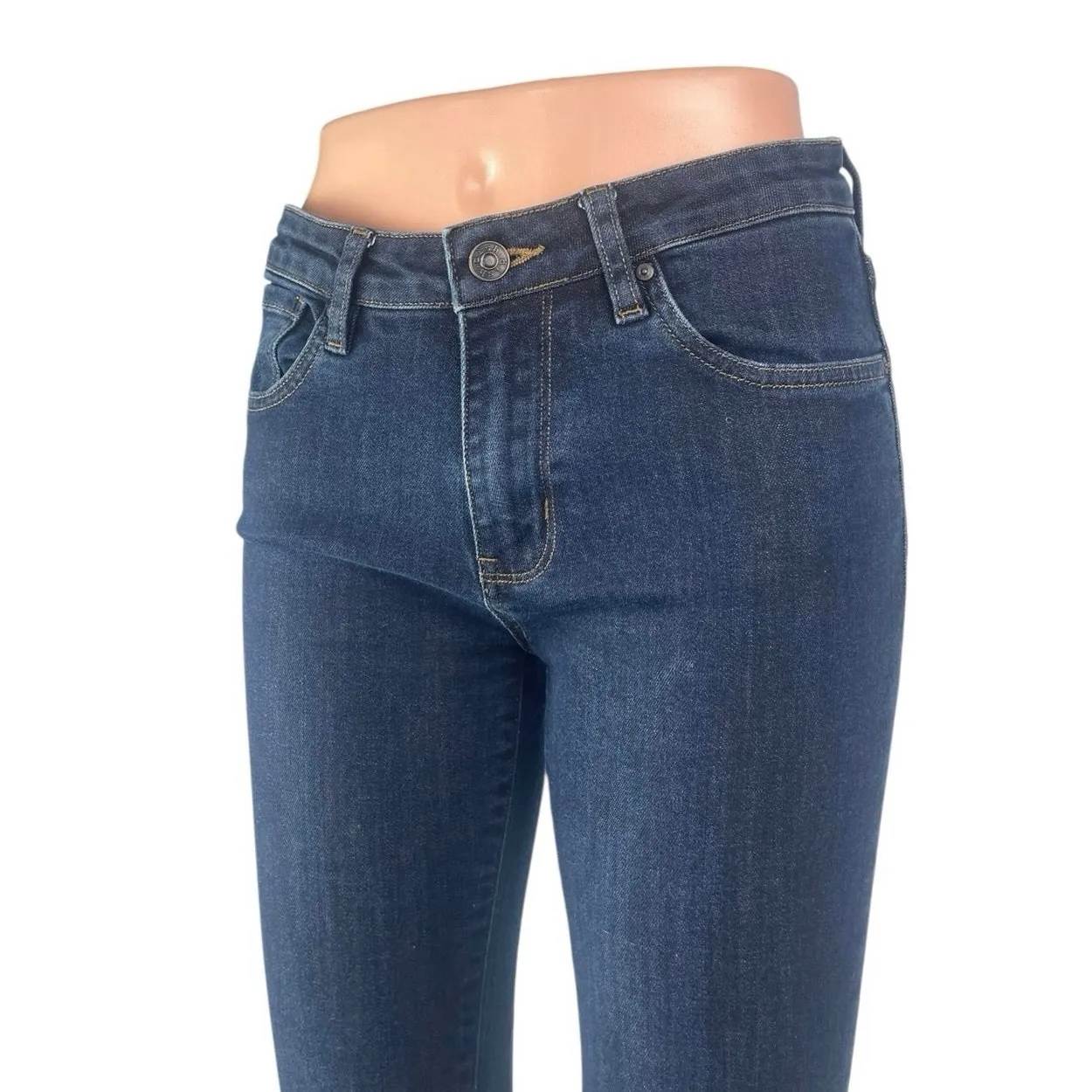 Dish Performance Women's Blue Mid Rise Dark Wash Skinny Denim Jeans Size 26x28 - Image 3