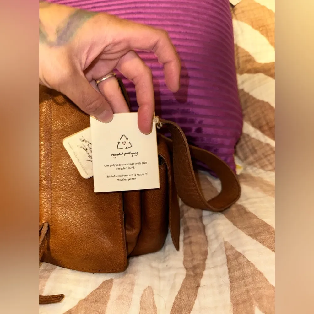 NWT Copenhagen Shoulder Bag In Color Cognac 100% Leather - Image 12