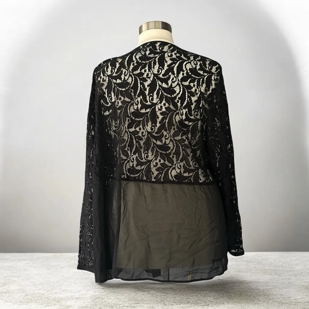 NWT! Catherine’s Black Lace Kimono Cardigan
Size 4X - Image 3