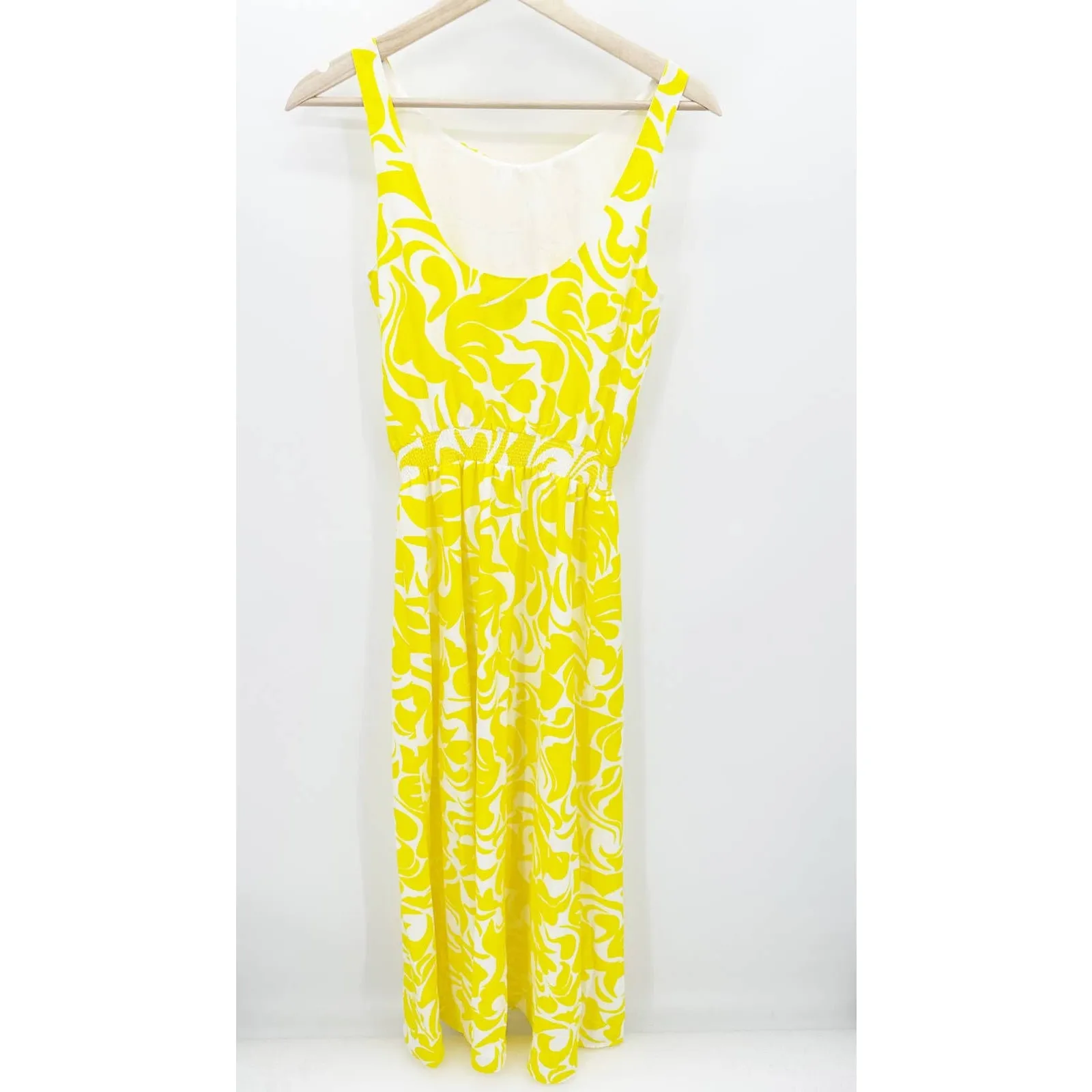 Ann Taylor Womens Yellow Floral Maxi Dress Size 2 Boho Vaca Summer Cruise - Image 2