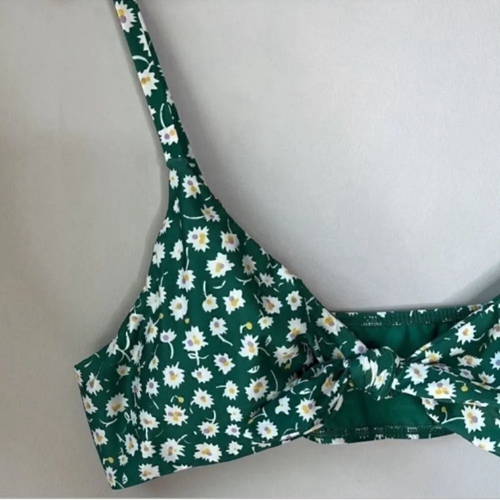 Alyssa ModCloth XL Bikini Floral Top Green Flora - Image 2