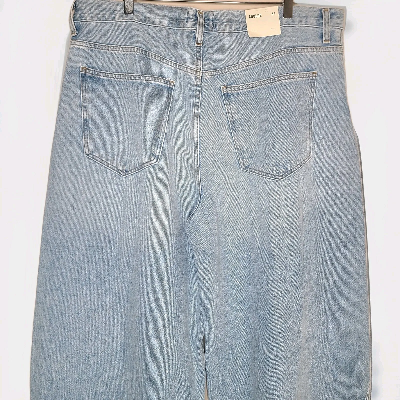 Agolde Kristen Jeans Curved Leg High‎ Waist Woman Exposure Blue Size 34 - Image 9
