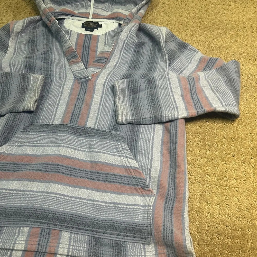 Pendleton Women's M 100% Cotton Surf Pullover Striped Hoodie - Image 3