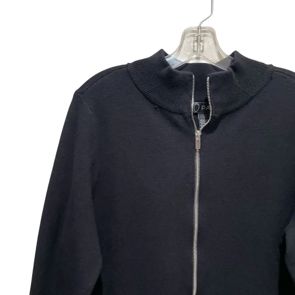 80 Park Portland Funnel Neck Zip Cardigan Coatigan Black Women’s Size Large NWT - Image 3