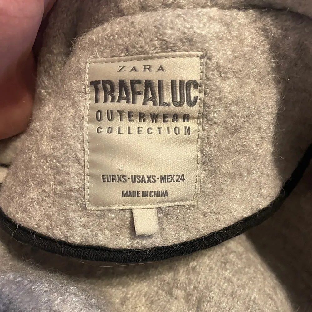 Zara Trafaluc Outerwear Collection Wool Blend Open Front Gray Jacket Size XS - Image 6