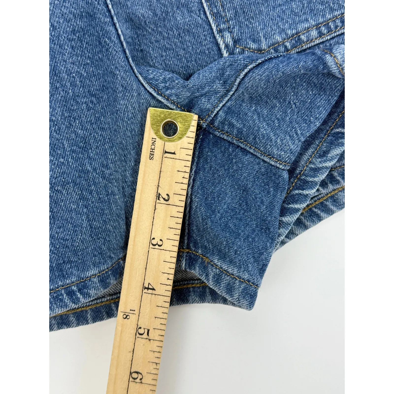 NEW J.Crew High Rise Sailor Pocket Denim Shorts Blue Utility Size 27 - Image 7