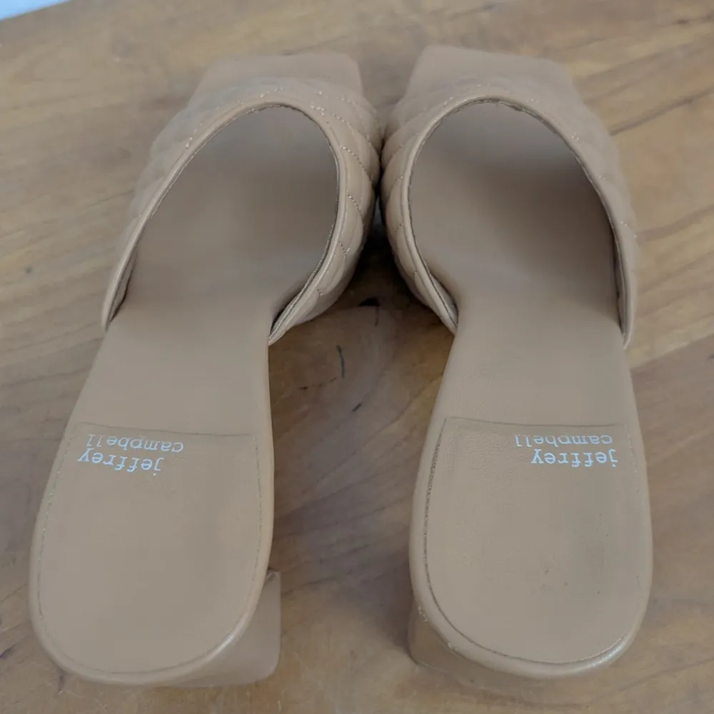 Jeffrey Campbell Quilted Leather Platform Heeled Sandals Size 10 - Image 3