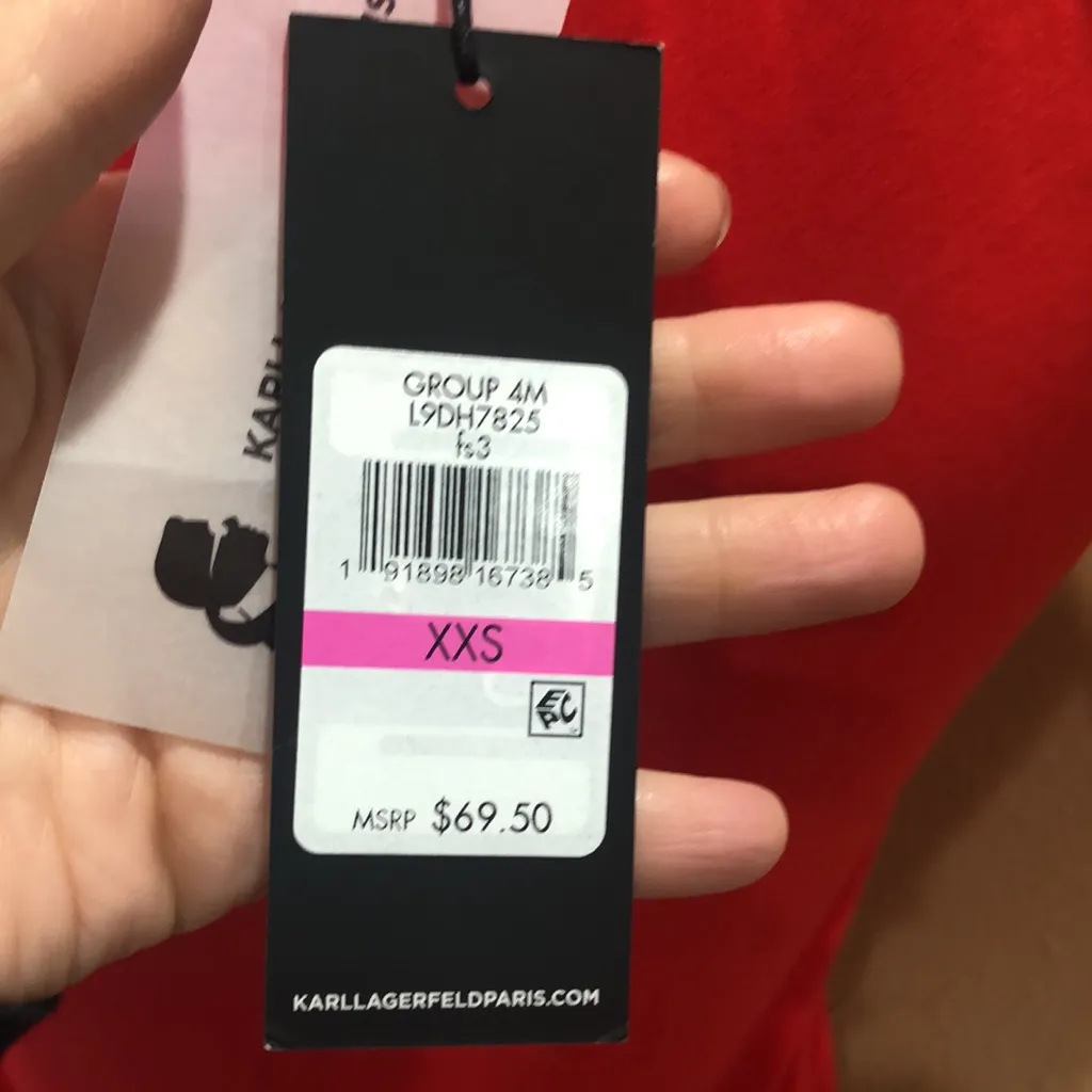 Karl Lagerfield  v neck embroidered short sleeve blouse nwt - Image 8