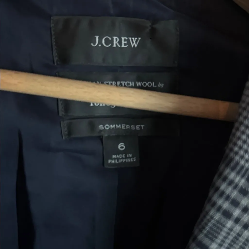 J Crew Sommerset blazer in grey plaid Italian wool 6 - Image 7