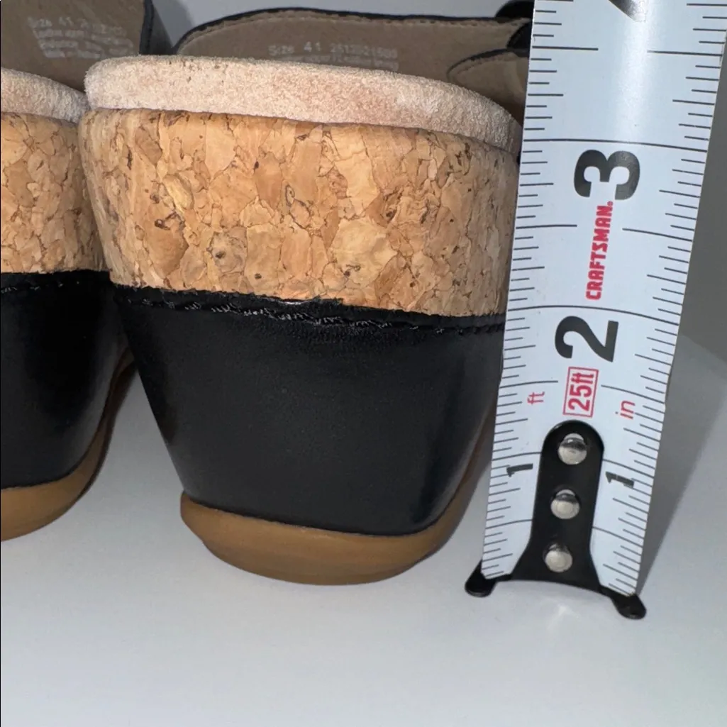 Dansko Carla Wedge Sandals w Buckles Black Leather Women’s EU 41 US 10.5-11 - Image 10