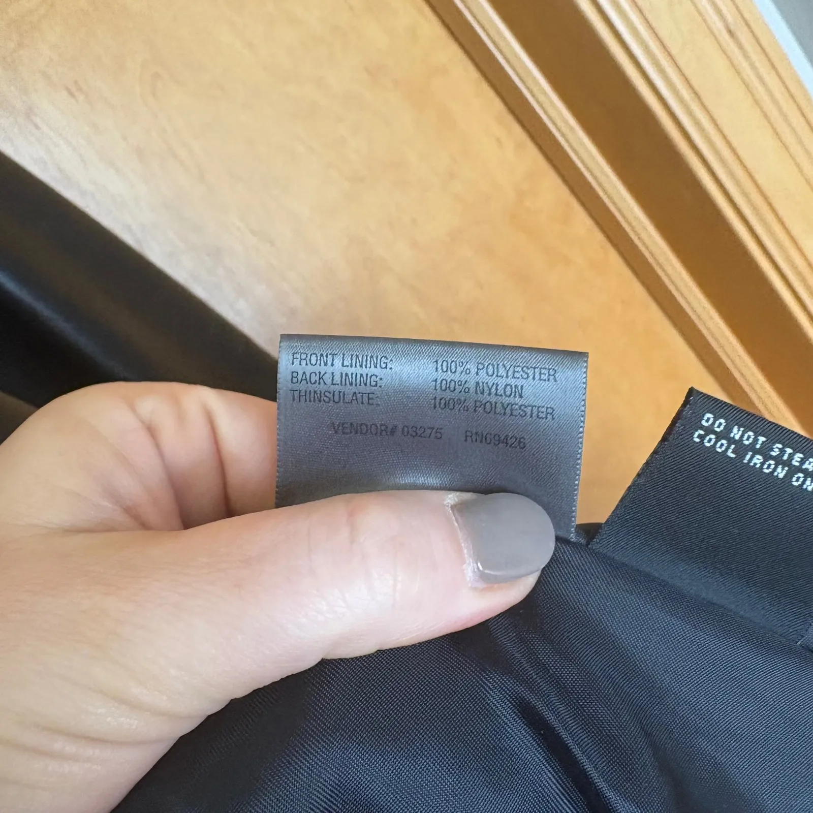 Wilson Leather Black Button Front Jacket Coat Women XL Thinsulate Lined - Image 9