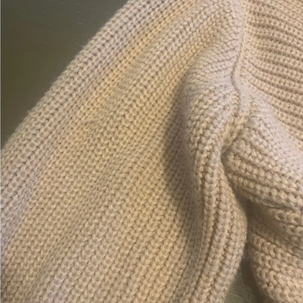 Zaful Cream Off-the-Shoulder Sweater with Twist‎ Front - Image 3