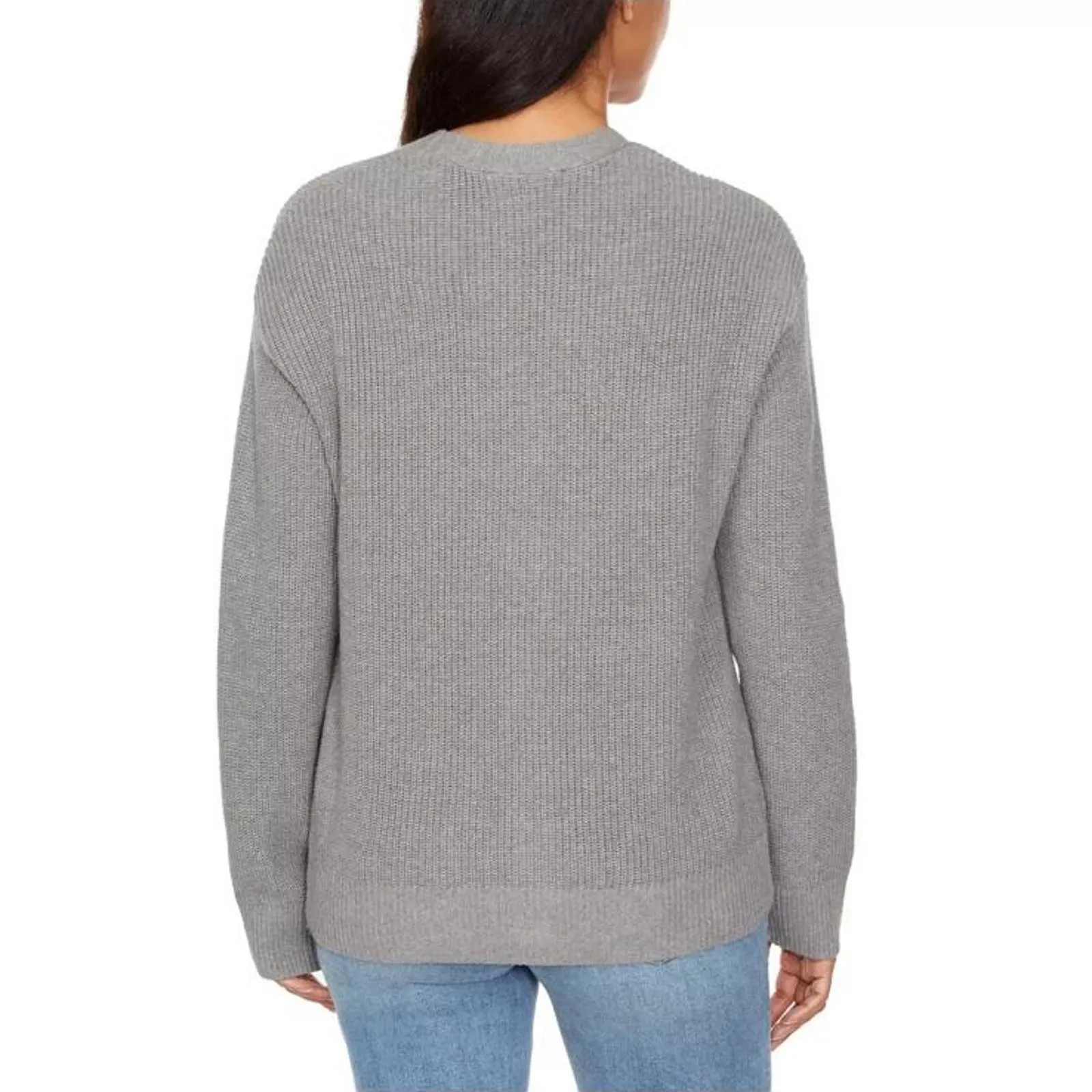 Hudson 100% Cotton Gray Button Up Knit Cardigan Sweater Women’s size Large - Image 14