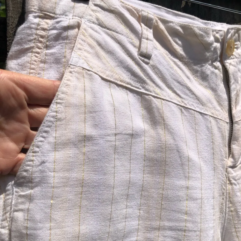 Gap Linen Gold Stripe Girlfriend Chinos 8 - Image 4