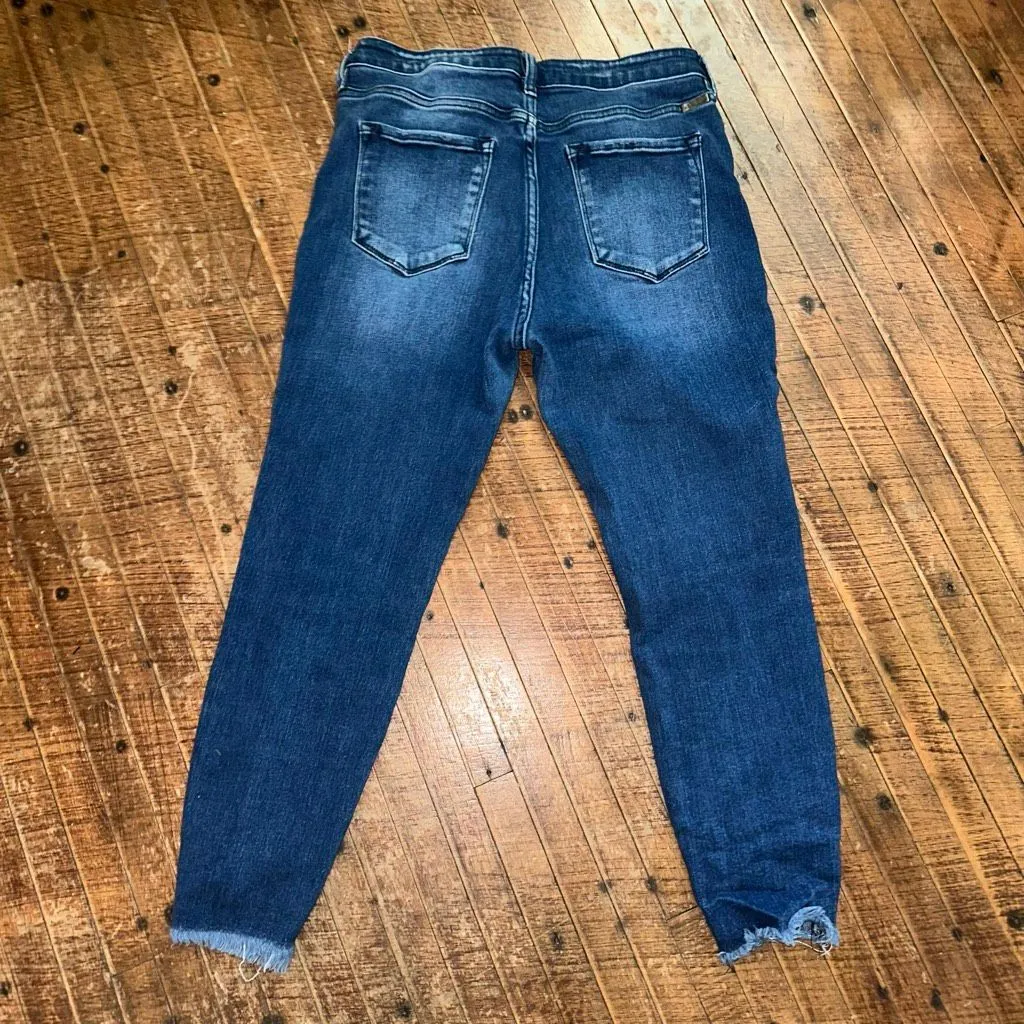 Kancan distressed stretchy classic 30 raw hem jeans - Image 3