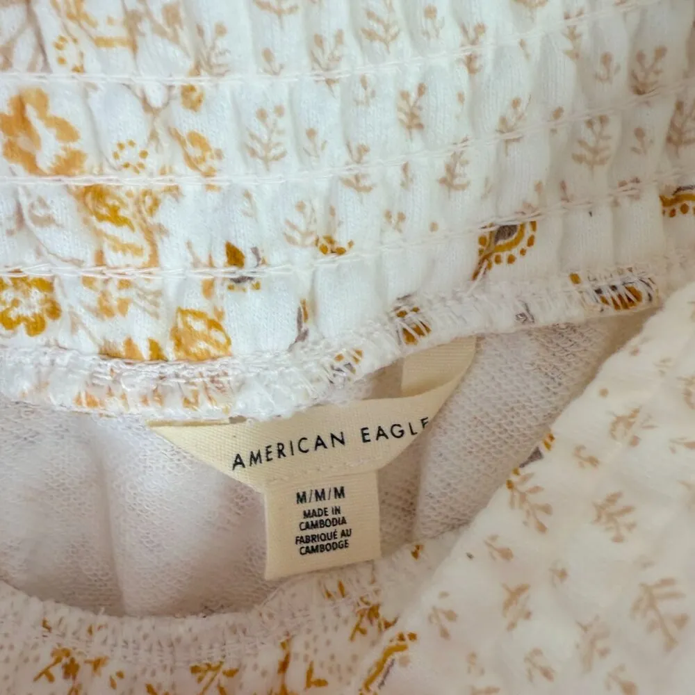 NWT  Super High Rise Paisley Patchwork Shortie Sweatshorts Medium - Image 5